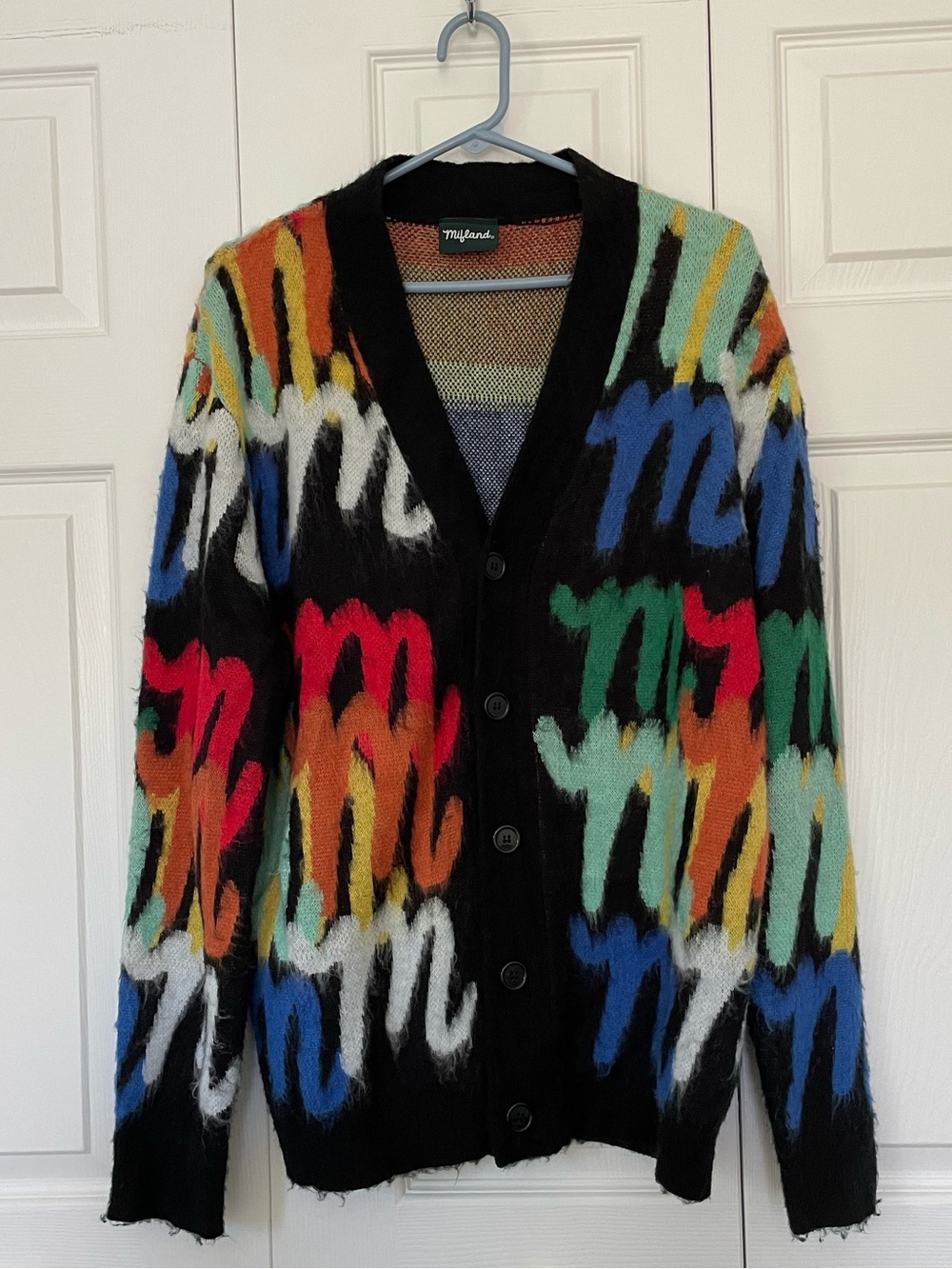 Mifland Million M Multicolored Cardigan Sweater Medium - Picture 4 of 8